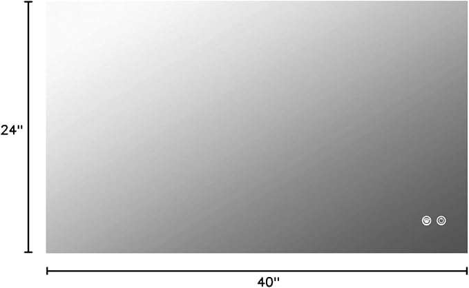 TETOTE 40 x 24 Inch LED Backlit Bathroom Vanity Mirror - Image 10