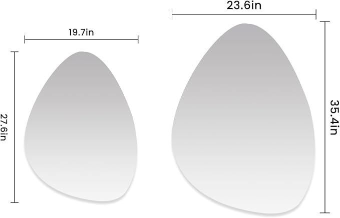VASUHOME Triangle Frameless Bathroom Mirror, 24 x 32 Inch Wall Vanity Mirror - Image 7