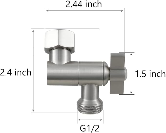 All Metal Shower Angle Adapter, Adjustable Shower Head Extension Adapter - Image 6
