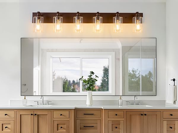 6-Light Bathroom Light Fixtures Modern ORB Vanity Lights - Image 9