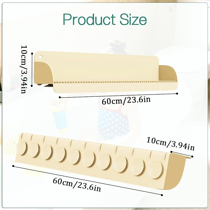 WALLFID Bathtub Splash Guard for Kids – 60 cm / 23.6" Wide Silicone Toy Storage - Image 6