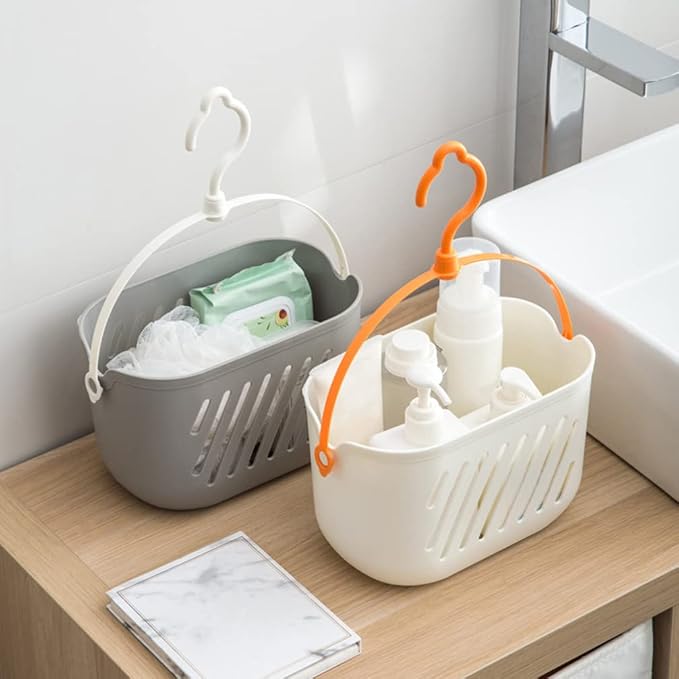DOITOOL 2Pcs Hanging Shower Plastic Hanging Shower Baskets Portable Kitchen - Image 9