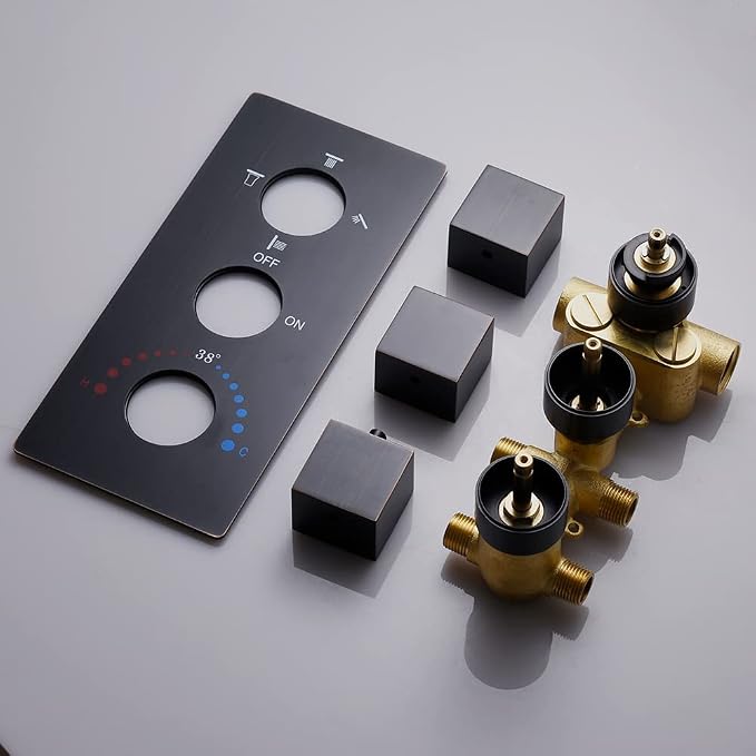 Thermostatic Shower System Oil Rubbed Bronze Tub Shower Faucet Set - Image 9