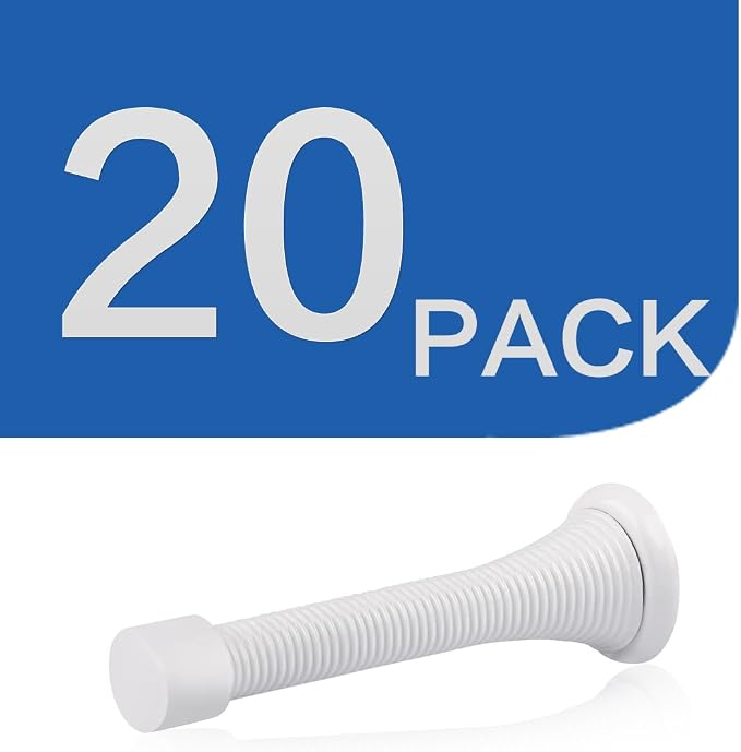 HOMOTEK 20 Pack Spring Door Stops, 3-1/8” Heavy Duty Door Stop - Image 7