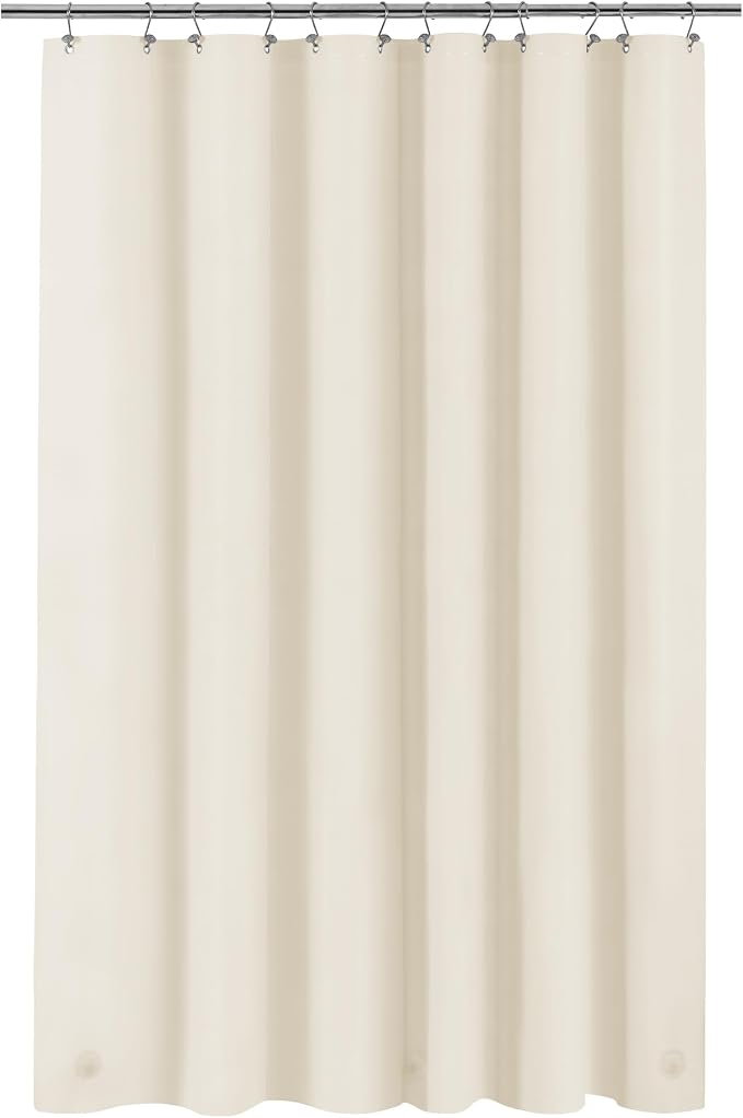 Barossa Design Extra Long Beige Shower Curtain Liner - Image 7