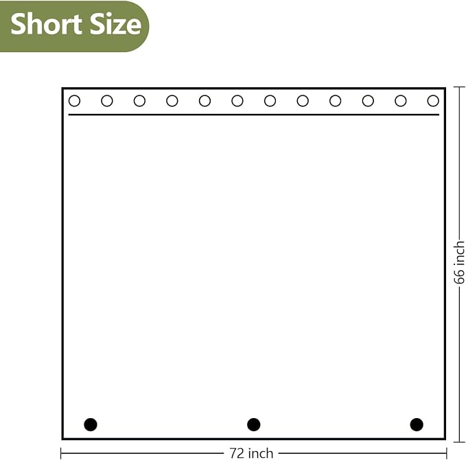 Short Shower Curtain Clear - Image 7