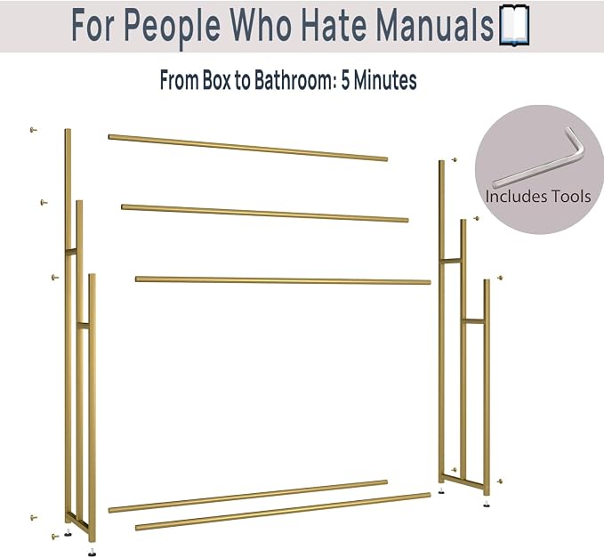 3 Tier Standing Towel Rack - Image 9