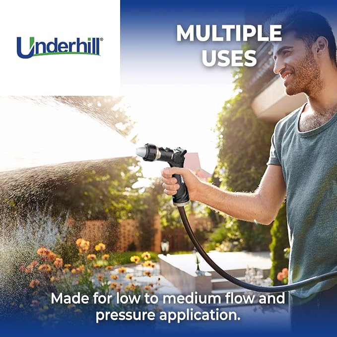 Underhill Prospray Gold Series Garden Water Hose Gun Nozzle Sprayer Head - Image 4