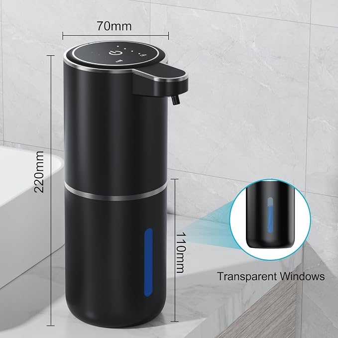 Automatic Soap Dispenser Touchless, 4-Level Adjustable 1200mAh, 12.8oz/380ml - Image 7