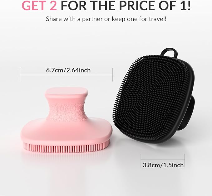 2 Pack Face Scrubber, Silicone Facial Cleansing Brush - Image 7