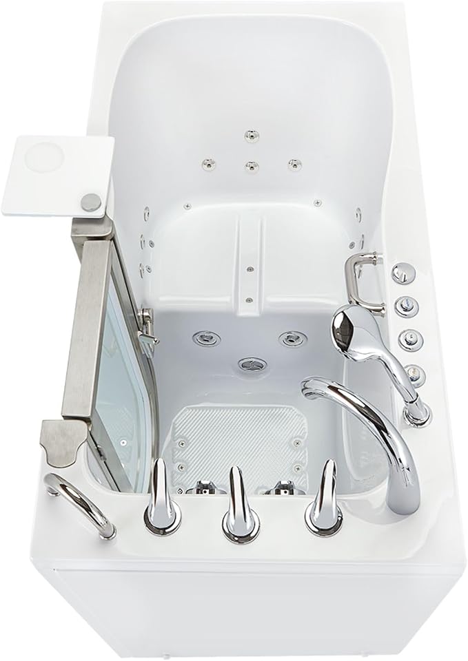 Ella Deluxe 30"x55" Acrylic Air and Hydro Massage Walk-In Bathtub - Image 9