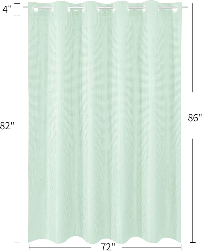MitoVilla No Hooks Needed Extra Long Shower Curtain Liner Set - Image 7
