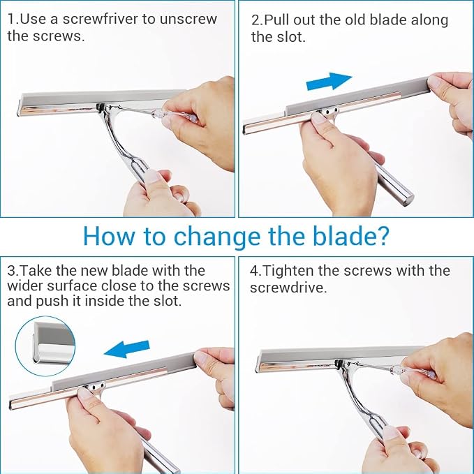 Quntis Silicone Shower Squeegee - Image 8
