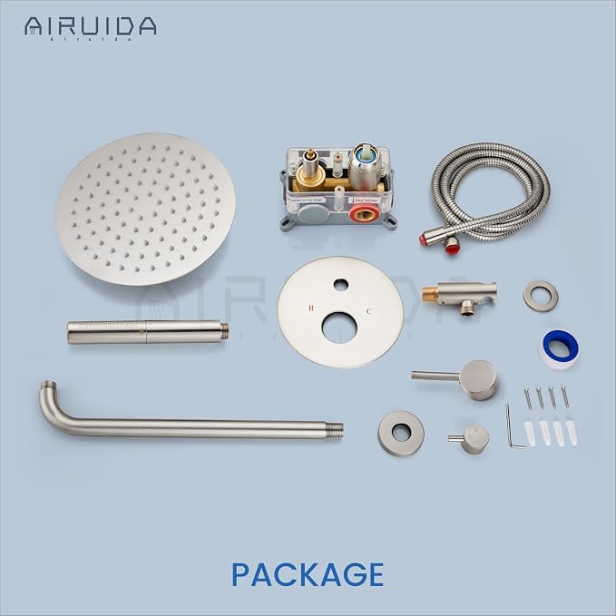Airuida Shower Fixtures 2 Functions Shower Faucet Set Wall Mounted - Image 9