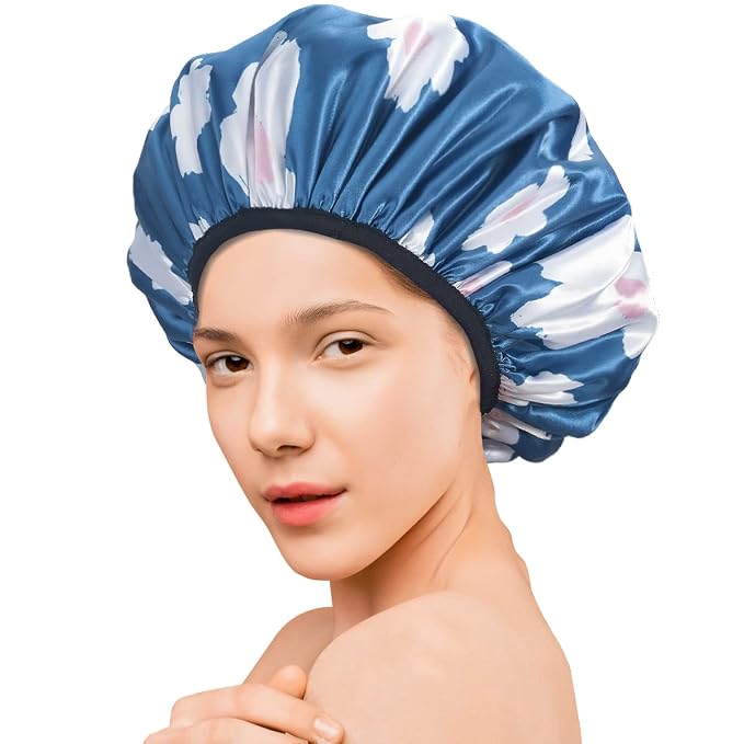 Aquior Shower Cap, Terry Lined Shower Cap - Image 7