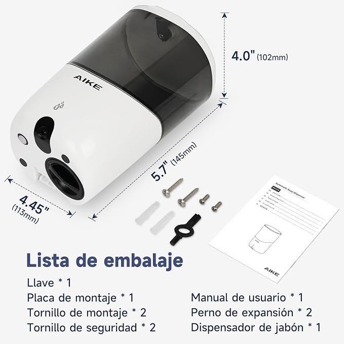 AIKE Wall Mount Automatic Soap Dispenser - Image 7