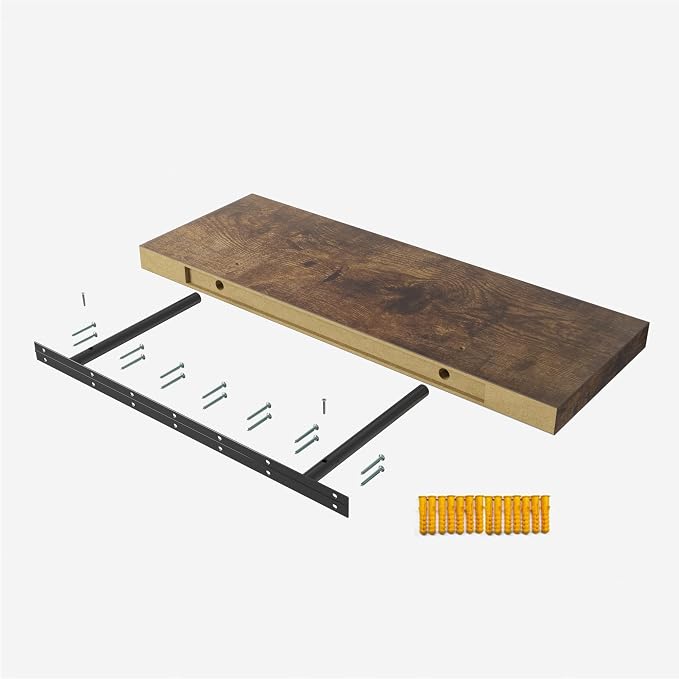 Floating Shelf, 24 in W x 12.75 in D x 2 in H Wooden Floating Wall Shelf - Image 7