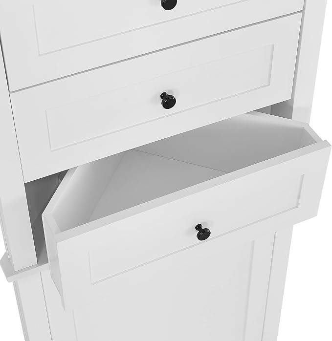 69" H Tall Corner Cabinet with Adjustable Shelves and Drawers, Storage - Image 10