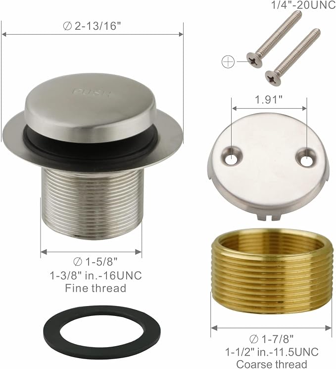 Bathtub Drain Tip Toe Tub Conversion Kit, Replacement Bath Trim - Image 7