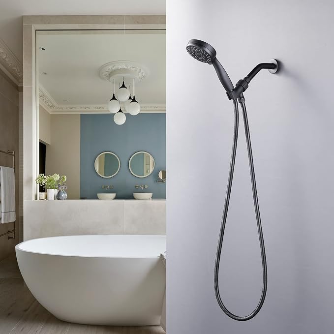 ALEASHA 79 Inches Shower Hose Matte Black Finished, SUS 304 Stainless Steel - Image 6