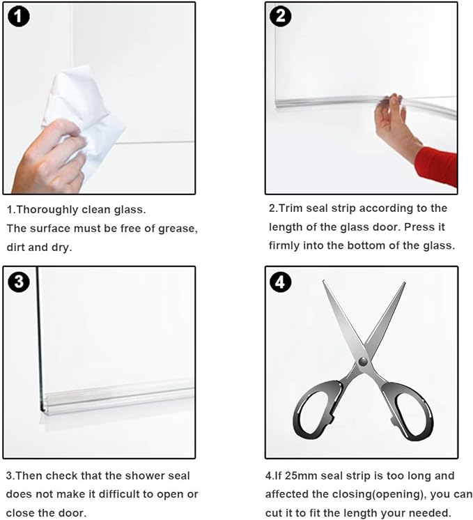 Frameless Shower Door Bottom Seal - Image 8