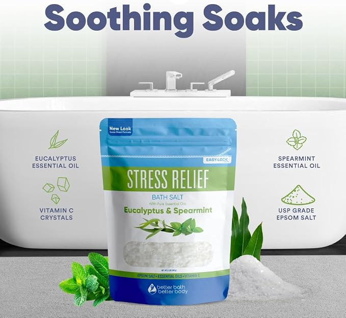 Stress Relief Bath Salt 32 Ounces USP Grade Epsom Salt - Image 7