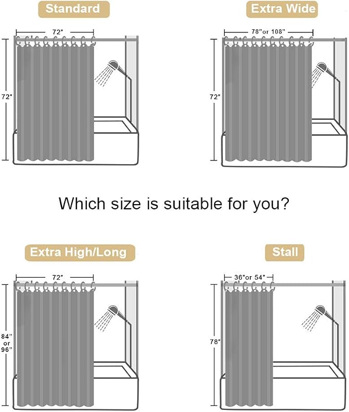 EurCross Clear Shower Curtain Liner 60 x 72, PVC-Free Waterproof PEVA Small - Image 7