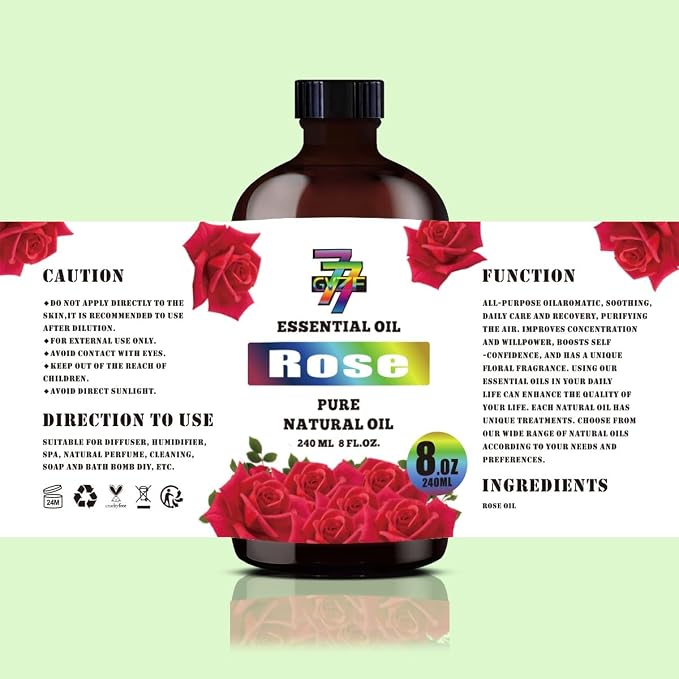 Rose Essential Oil – Rose Oils for diffusers, humidifiers, Home Baths, Cleaning - Image 9