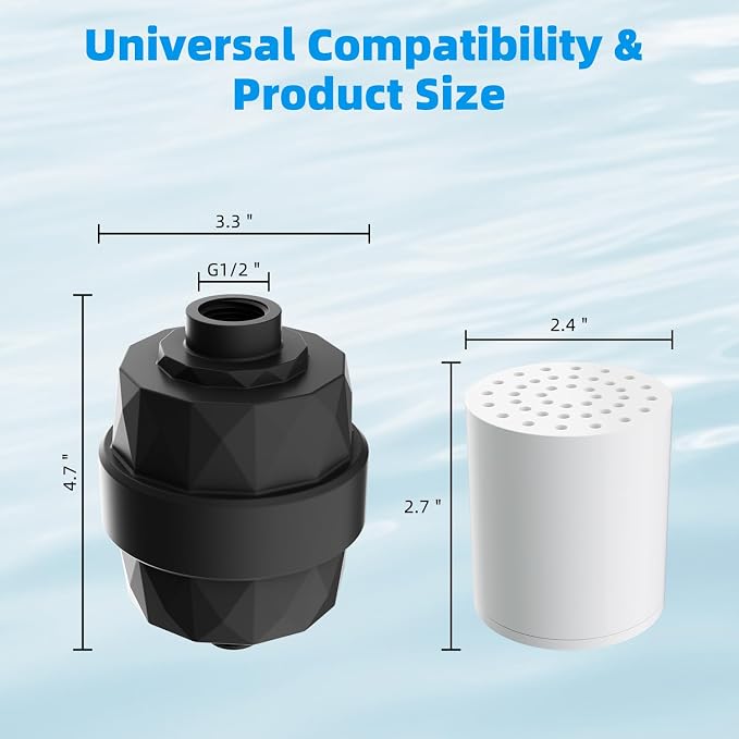 Hibbent Shower Filter for Hard Water, High Output Shower Head Filter to Remove - Image 9