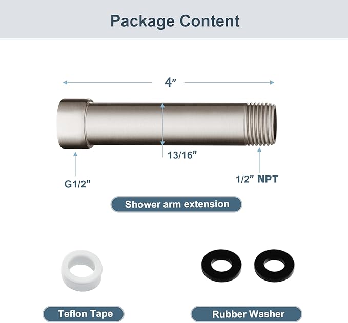 BRIGHT SHOWERS Shower Arm Extender - Image 7