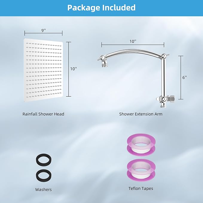Hibbent All Metal cUPC Certified Rain Shower Head, Solid Brass Adjustable - Image 7