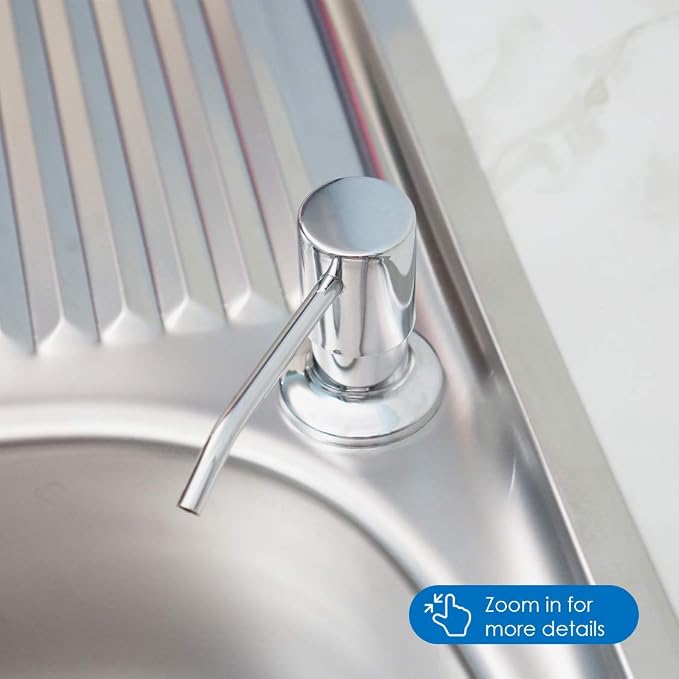 Soap Dispenser for Kitchen Sink, Built in Soap Dispenser, Stainless Steel Pump - Image 7
