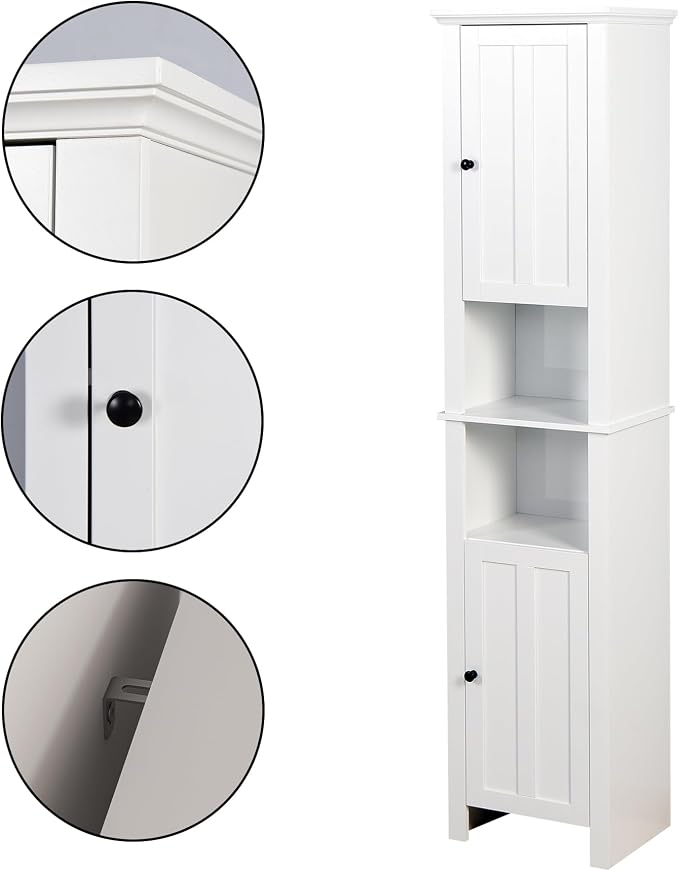 Tall Bathroom Storage Cabinet - Image 9