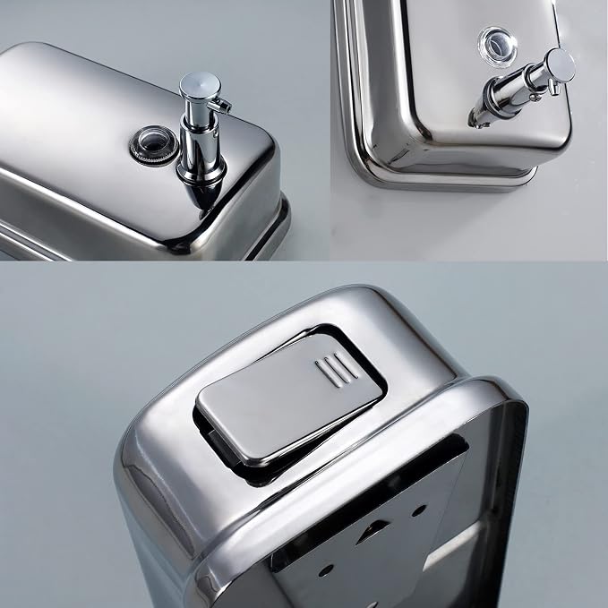 modunful Stainless Steel Soap Dispenser – 27oz Wall Mounted - Image 6