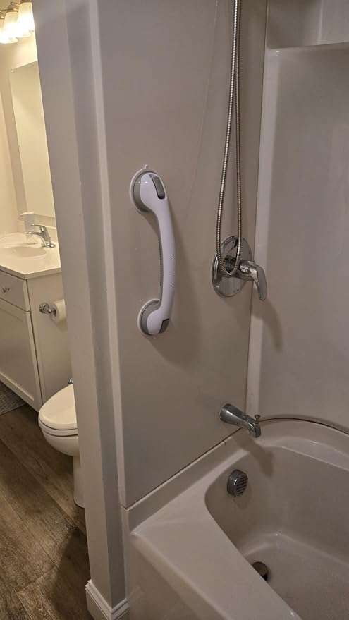 AirTight® Grab Bars for Shower Suction 16-Inch Matte Grey - Image 8