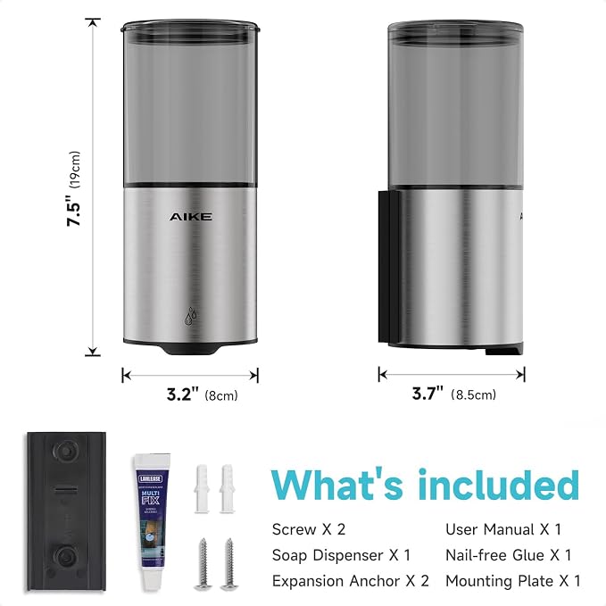 AIKE Automatic Wall Mount Liquid Soap Dispenser - Image 8