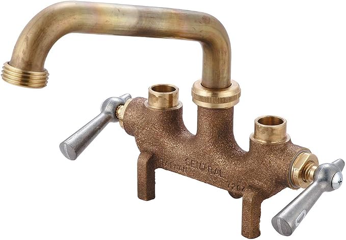 Central Brass 466 Two Handle Laundry Faucet Commercial Quality Wall Mount Easy by CentralBrassFaucets