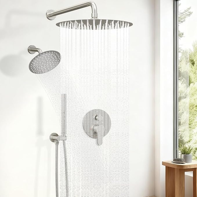 Shower Systems STARBATH 12+6" Round Dual Rainfall Shower Head - Image 8