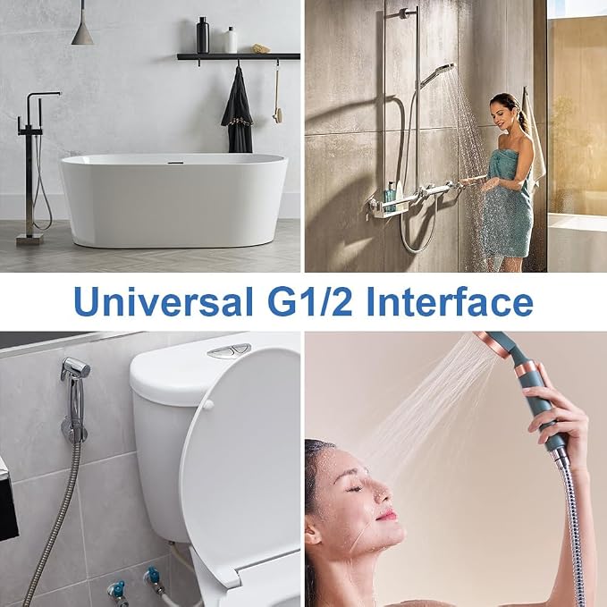 59 Inch Shower Hose, Chrome Kink Free Stainless Steel Handheld Shower Head Hose - Image 7