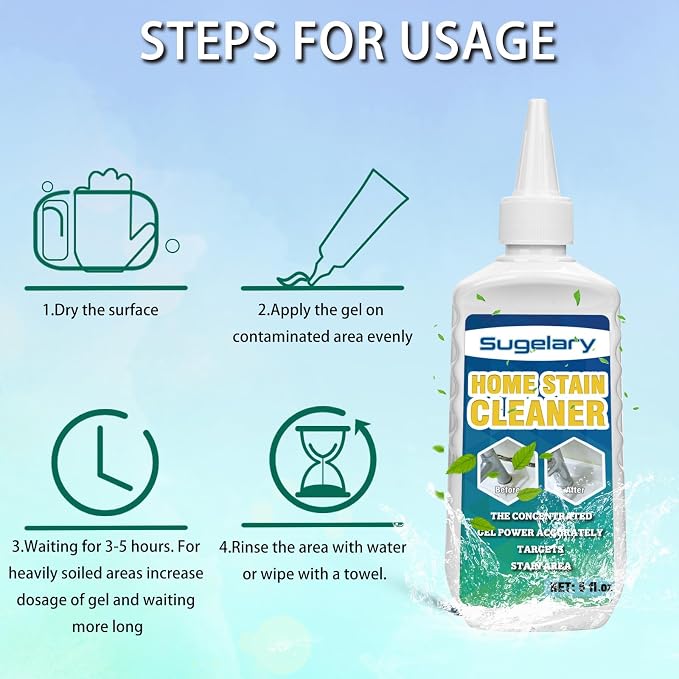 Sugelary Mold Stain Cleaner, 10 Fl oz All-Purpose Gel - Image 5