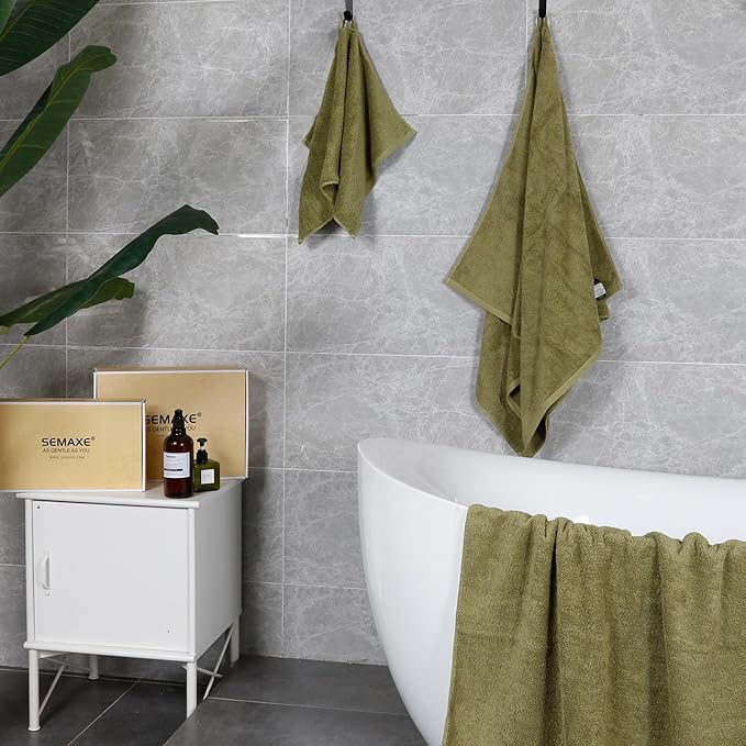 SEMAXE 12-Piece Family Bathroom Towel Set - Image 8