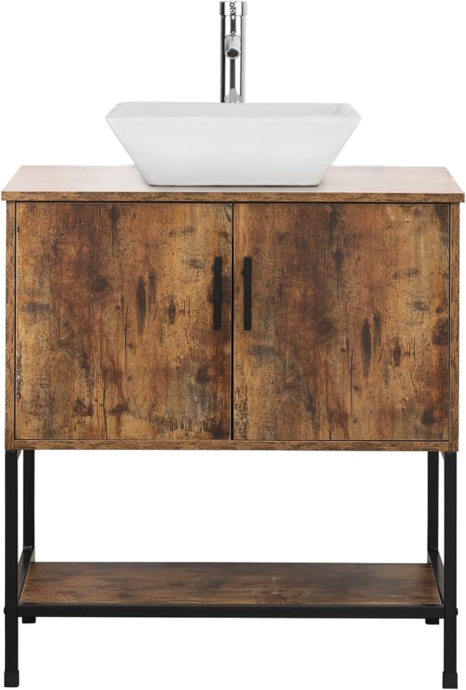UEV Rustic Brown 30" Bathroom Vanity - Image 9