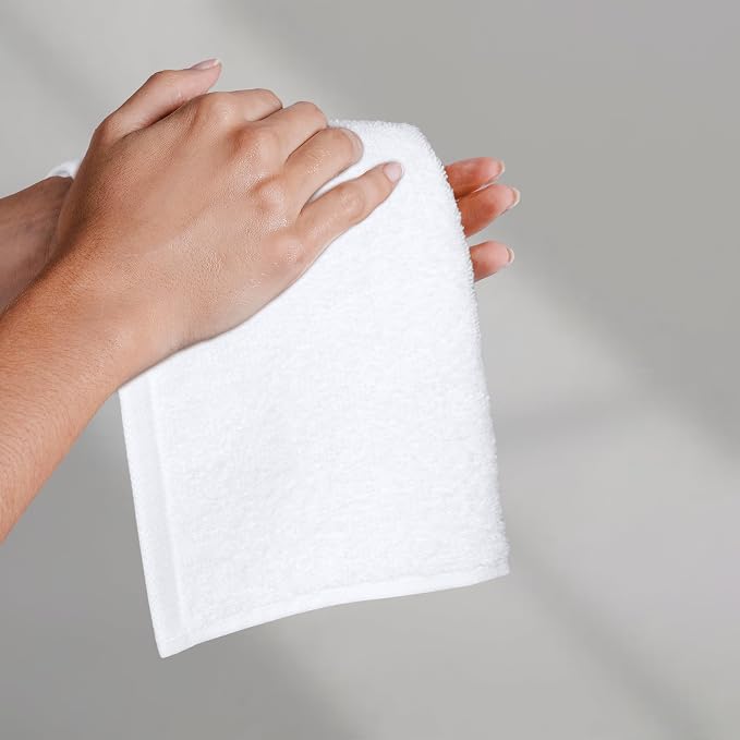 Amazon Basics washcloth for bathroom, 100% Cotton Extra Absorbent, Fast Drying - Image 7