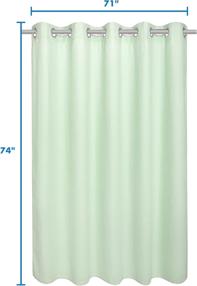 River Dream Hotel Grade No Hooks Needed Shower Curtain - Image 6
