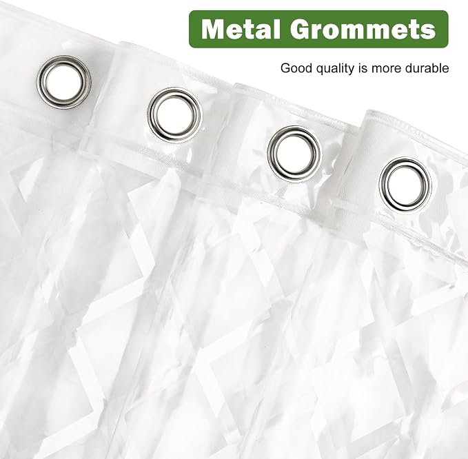 UFRIDAY Beige Shower Curtain Liner Premium PEVA 36 x 72 inch, Heavy Duty Shower - Image 7
