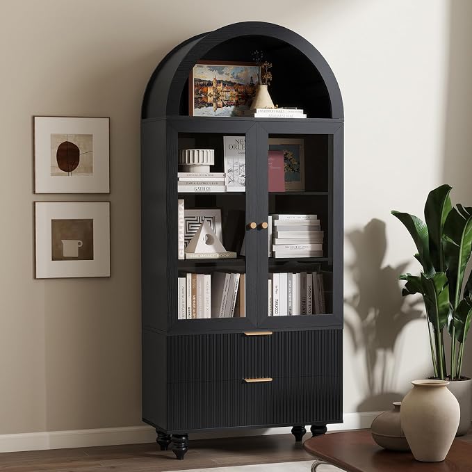 71" Tall Arched Pantry Cabinet - Image 6