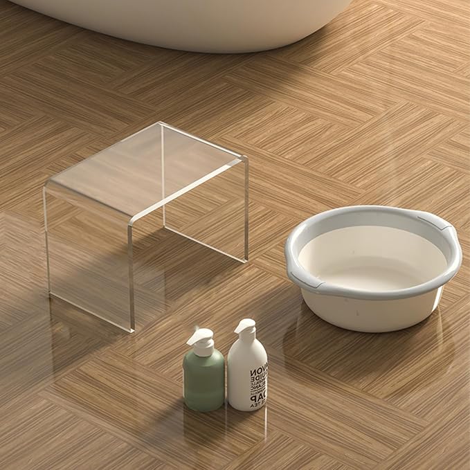 Acrylic 13" W Small Kids' Step Toilet Stool, Seating and Placing Items - Image 8