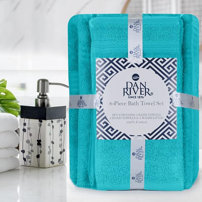 DAN RIVER 8 PC Luxury Bath Towels - Image 8