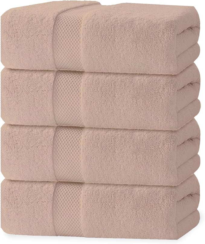 100% Cotton Bath Towel Set, 2 Bath Towel, 2 Hand Towels, 2 Wash Cloths - Image 7