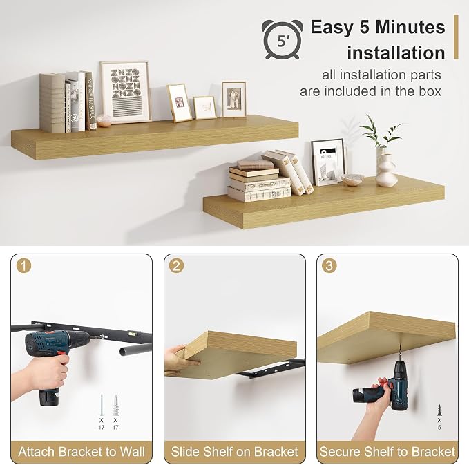 12" Deep Bathroom Floating Shelves - Image 8